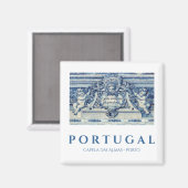 天使とポルトガルの青いタイル マグネット (正面/裏面)