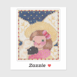 天使とラムのステッカー シール