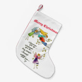 『天使と一緒にクリスマス水彩画』 スモールクリスマスストッキング (正面 (吊り時))