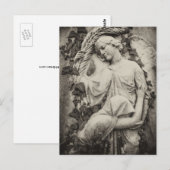 天使と共に悲しむ、追悼、葬儀 ポストカード (正面/裏面)