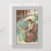 天使と冬の森のクリスマス シーズンカード (正面)