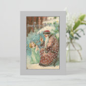 天使と冬の森のクリスマス シーズンカード (スタンド正面)