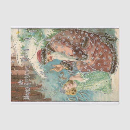 天使と冬の森のクリスマス 薄葉紙 (正面)