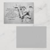 天使と十字架の葬式サンキューカード ノートカード (正面/裏面)