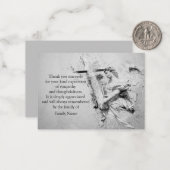 天使と十字架の葬式サンキューカード ノートカード (正面/裏面インサイチュ)