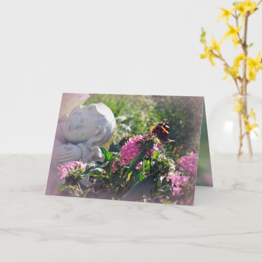 天使と奇跡があなたの誕生日 カード (黄色い花)