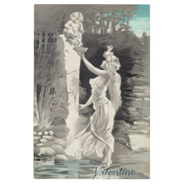 天使と女神バレンタイン メタルプリント