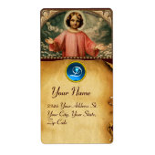 天使と子イエス,羊飼い ラベル (正面)