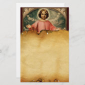 天使と子イエス，羊飼い 便箋 (正面/裏面)