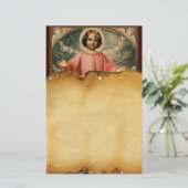 天使と子イエス，羊飼い 便箋 (スタンド正面)