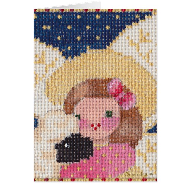 天使と子羊のカード (正面)