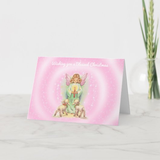 天使と子羊のクリスマス シーズンカード (正面)