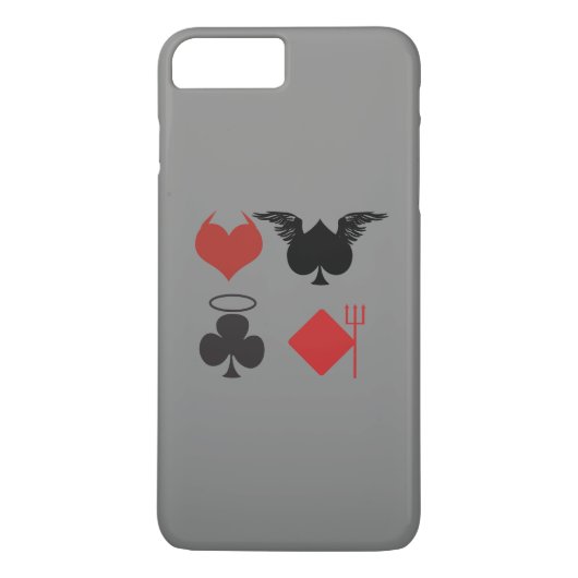 天使と悪魔のカードがダークグレーに似合う Case-Mate iPhoneケース (裏面)