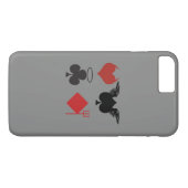 天使と悪魔のカードがダークグレーに似合う Case-Mate iPhoneケース (裏面(横))