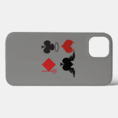天使と悪魔のカードがダークグレーに似合う Case-Mate iPhoneケース (裏面 (横))