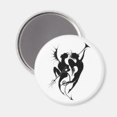 天使と悪魔のシルエットマグネット マグネット (正面/裏面)