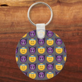天使と悪魔の絵文字 キーホルダー (正面)
