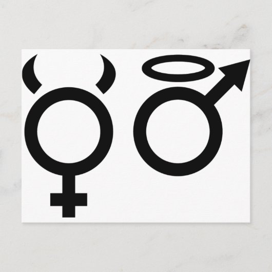 天使と悪魔の象徴 ポストカード (正面)