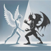 天使と悪魔 シール (正面)