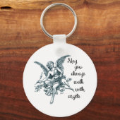 天使と悲しみと損失を伴って歩く キーホルダー (正面)