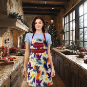 天使と星の黄金のクリスマスエレガント- エプロン