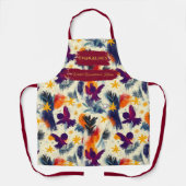 天使と星の黄金のクリスマスエレガント- エプロン (正面)