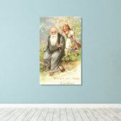 天使と父の時間# 1 キャンバスプリント (インサイチュ (ウッドフロア))