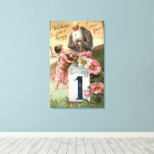 天使と父の時間# 2 キャンバスプリント (インサイチュ (ウッドフロア))