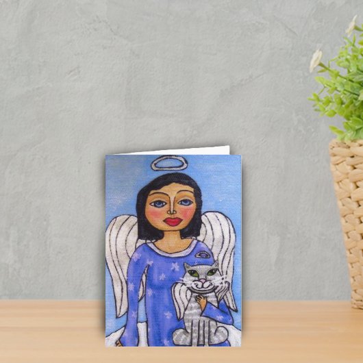 天使と猫のホリデーカード シーズンカード