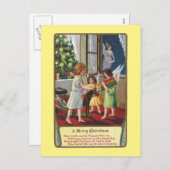 天使と玩具ヴィンテージクリスマス シーズンポストカード (正面/裏面)