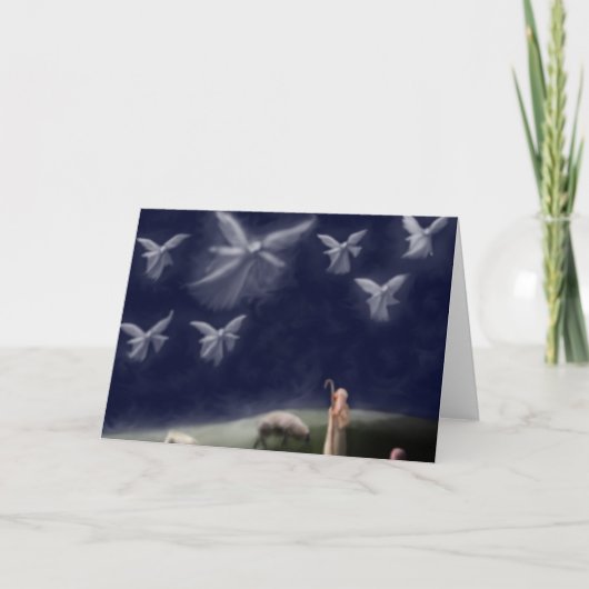 天使と羊飼いのクリスマスカード シーズンカード (正面)