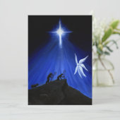 天使と羊飼いクリスマスカード(メ空白のッセージ) シーズンカード (スタンド正面)