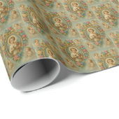 天使と聖子イエス・カトリックヴィンテージ ラッピングペーパー (ロールコーナー)