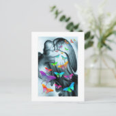 天使と蝶 ポストカード (スタンド正面)