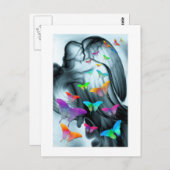 天使と蝶 ポストカード (正面/裏面)