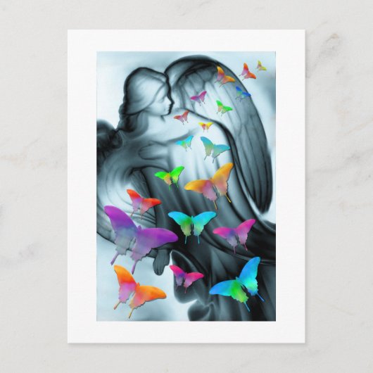 天使と蝶 ポストカード (正面)