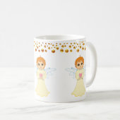 天使と金のドット紙吹雪 コーヒーマグカップ (正面右)