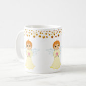 天使と金のドット紙吹雪 コーヒーマグカップ (正面左)