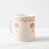 天使と金のドット紙吹雪 コーヒーマグカップ (正面左)