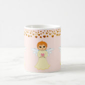 天使と金のドット紙吹雪 コーヒーマグカップ (中央)