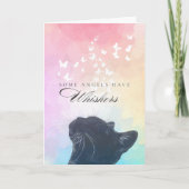天使にはひげがある レインボー 猫の喪失 思いやり カード (正面)