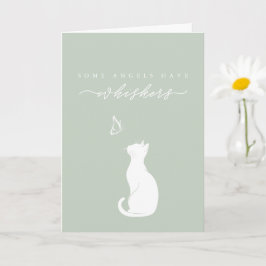 天使にはひげがある Sage Green 猫の喪失 哀悼 カード