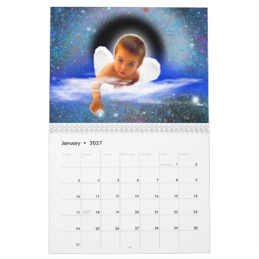 天使によってはカレンダー2が夢を見ます カレンダー (1月 2027)