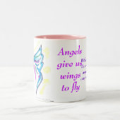 天使によってはマグが飛びます ツートーンマグカップ (中央)