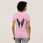 天使によってはワイシャツが飛びます Tシャツ (裏面フル)