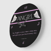 天使によっては大きい柱時計が飛びます ラージ壁時計 (傾斜)