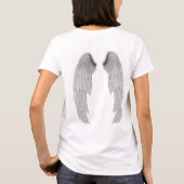 天使によっては白が飛びます Tシャツ (裏面)