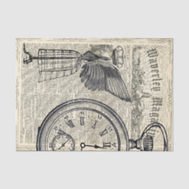 天使によっては短命なもののコラージュが飛びます 薄葉紙