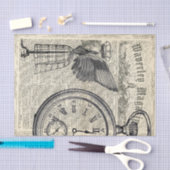 天使によっては短命なもののコラージュが飛びます 薄葉紙 (クラフト)