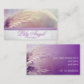天使によっては紫色のラベンダーの名刺が飛びます 名刺 (正面/裏面)